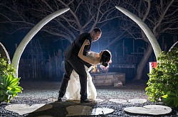 Bridal couple in boma