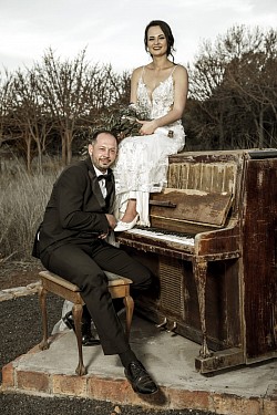 Bride on piano